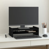 Vidaxl Monitor står 50x27x15 cm Solid Pine Black