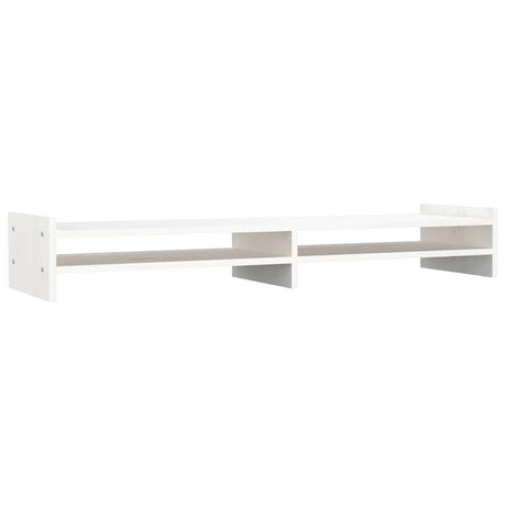 Vidaxl monitorstandaard 100x27x15 cm massief grenenhout wit