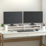 Vidaxl Monitor Standard 100x27x15 cm Solid Pine White