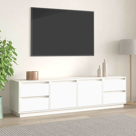 Vidaxl tv-meubel 176x37x47,5 cm massief grenenhout wit
