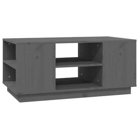 Vidaxl salontafel 90x49x40,5 cm massief grenenhout grijs