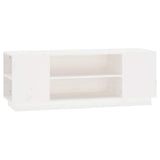 Vidaxl tv-meubel 110x35x40,5 cm massief grenenhout wit