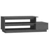 Vidaxl salontafel 120x50x40,5 cm massief grenenhout grijs