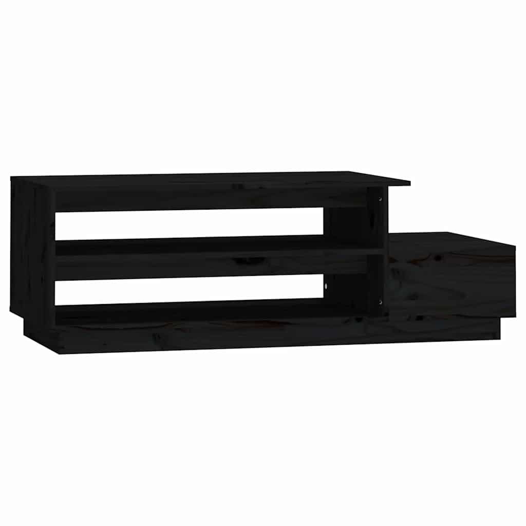 Vidaxl salontafel 120x50x40,5 cm massief grenenhout zwart