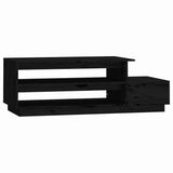 Vidaxl salontafel 120x50x40,5 cm massief grenenhout zwart