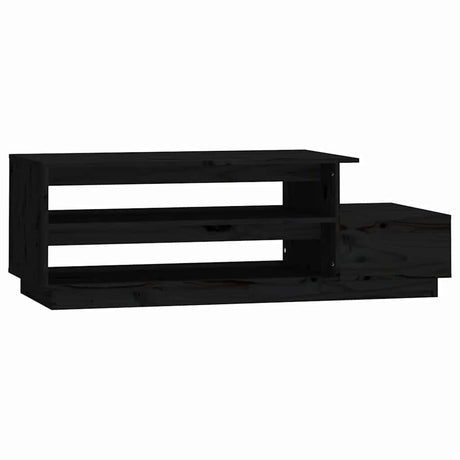 Vidaxl salontafel 120x50x40,5 cm massief grenenhout zwart