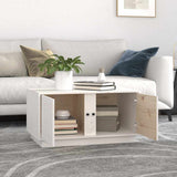 Vidaxl salontafel 80x50x40 cm massief grenenhout wit