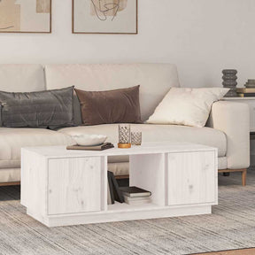 Vidaxl salontafel 110x50x40 cm massief grenenhout wit