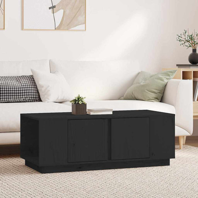 Vidaxl salontafel 110x50x40 cm massief grenenhout zwart