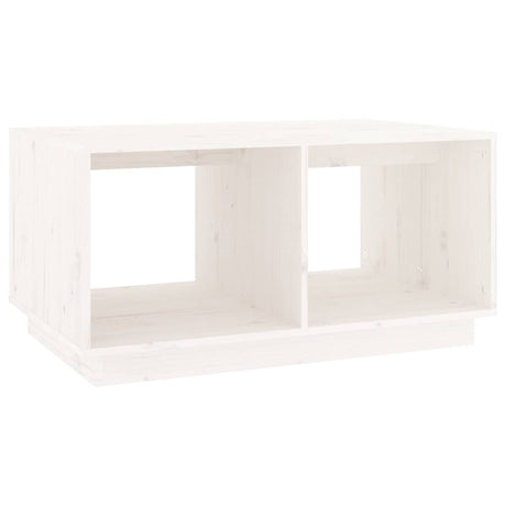 Vidaxl salontafel 80x50x40 cm massief grenenhout wit