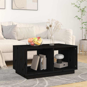 Vidaxl salontafel 80x50x40 cm massief grenenhout zwart