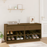 Vidaxl Shoe Cabinet 110x34x52 cm Solid Pine Honey Brown