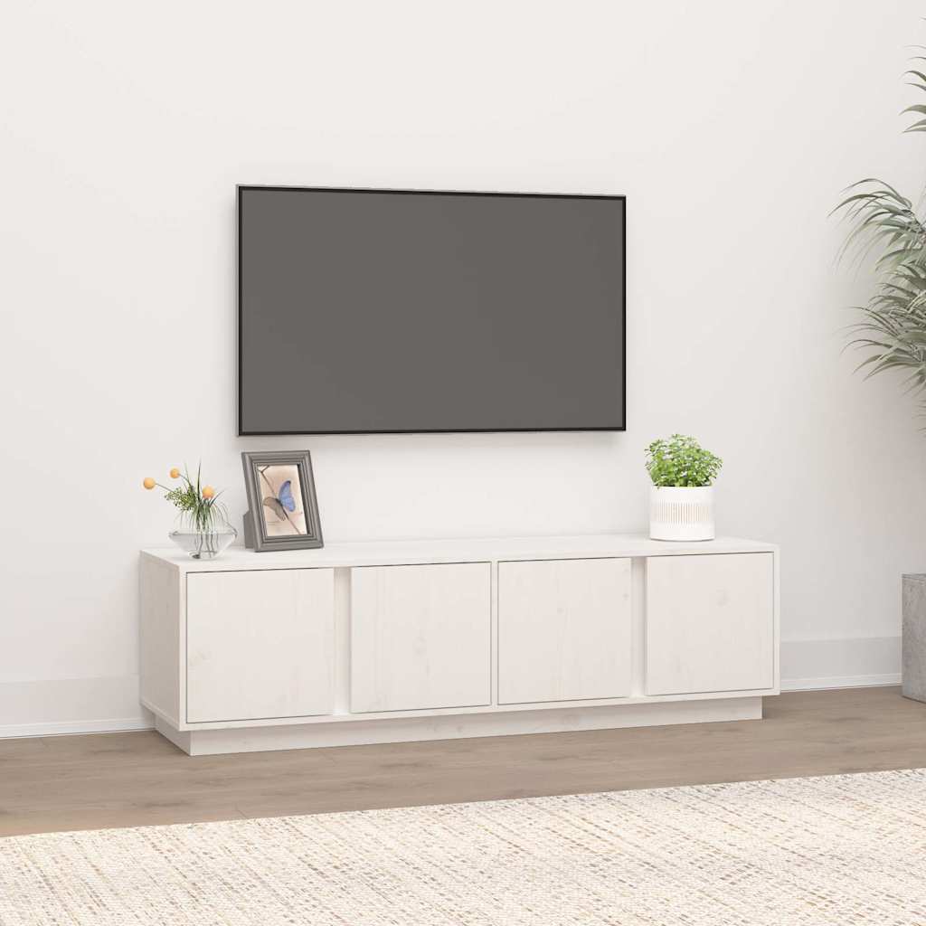 Vidaxl tv-meubel 140x40x40 cm massief grenenhout wit