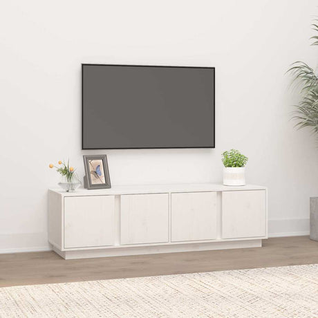 Vidaxl tv-meubel 140x40x40 cm massief grenenhout wit
