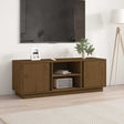Vidaxl tv-meubel 110x35x40,5 cm massief grenenhout honingbruin