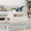 Vidaxl salontafel 80x55x40,5 cm massief grenenhout wit