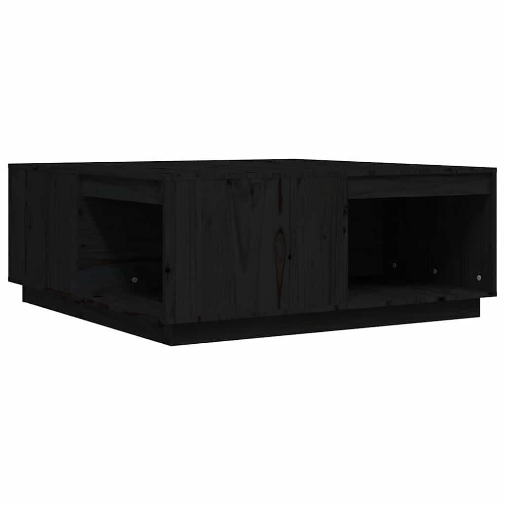 Vidaxl salontafel 100x101x40,5 cm massief grenenhout zwart