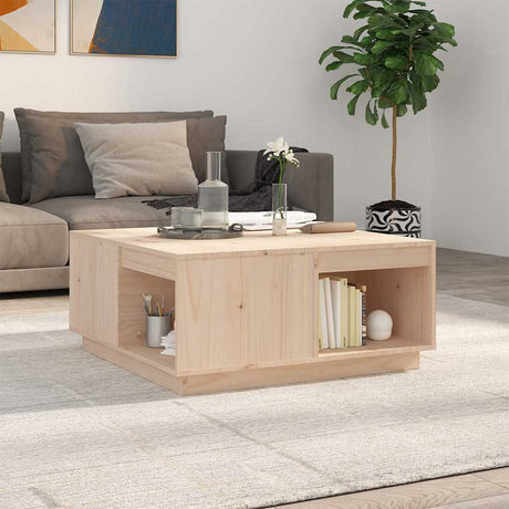 Vidaxl salontafel 80x81x36,5 cm massief grenenhout