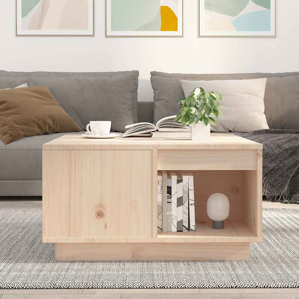 Vidaxl salontafel 60x61x32,5 cm massief grenenhout