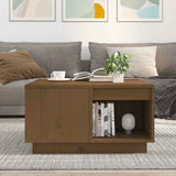 Vidaxl salontafel 60x61x32,5 cm massief grenenhout honingbruin