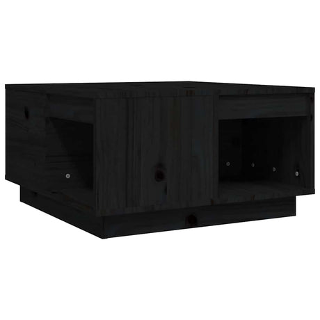 Vidaxl salontafel 60x61x32,5 cm massief grenenhout zwart