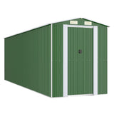 Vidaxl Garden shed 192x606x223 cm Galvanized steel green