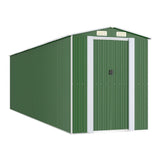 Vidaxl Garden shed 192x689x223 cm Galvanized steel green