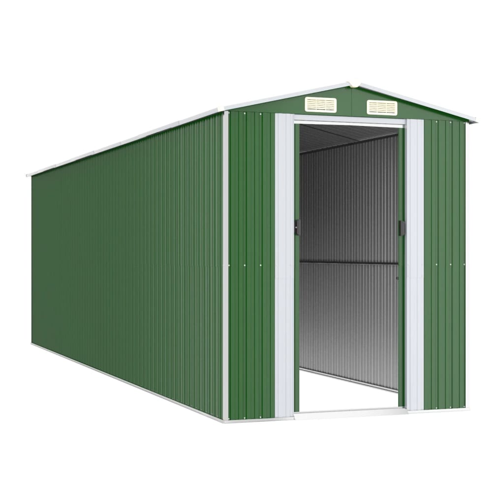 Vidaxl Garden shed 192x689x223 cm Galvanized steel green