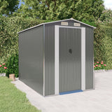 Vidaxl garden shed 192x274x223 cm galvanized steel light gray