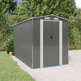 Vidaxl Garden Shed 192x357x223 cm ocynkowana stalowa jasnoszary