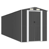 Vidaxl garden shed 192x689x223 cm galvanized steel anthracite -colored