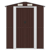 Vidaxl Garden Shed 192x274x223 cm in acciaio zincato scuro marrone