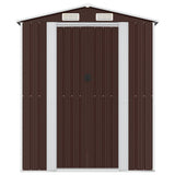 Vidaxl Garden Shed 192x689x223 cm in acciaio zincato scuro marrone