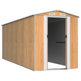 Vidaxl Garden Shed 192x523x223 cm ocynkowana stalowa jasnobrązowa