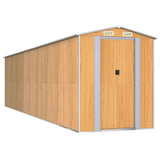 Vidaxl Garden Shed 192x772x223 cm galvanisert stål lysebrun