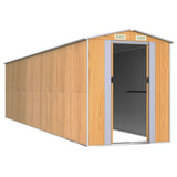 Vidaxl Garden Shed 192x772x223 cm ocynkowana stalowa jasnobrązowa