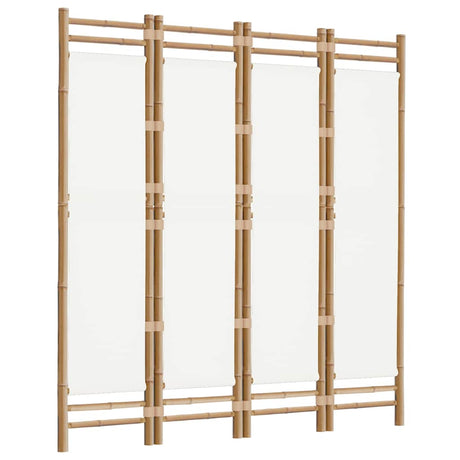 Vidaxl kamerscherm 4-panelen inklapbaar 160 cm bamboe en canvas