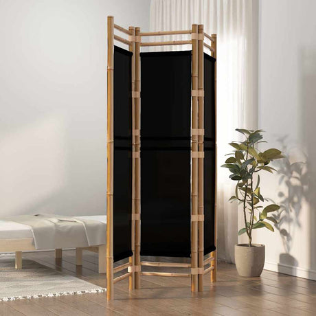 Vidaxl kamerscherm 3-panelen inklapbaar 120 cm bamboe en canvas