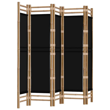 Vidaxl kamerscherm 5-panelen inklapbaar 200 cm bamboe en canvas
