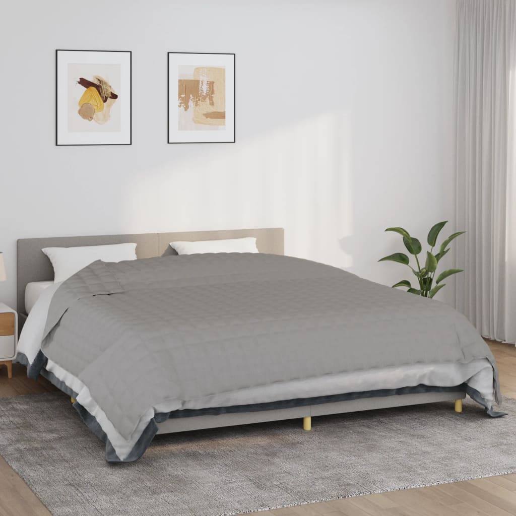 Vidaxl schwache Decke 220x260 cm 15 kg Stoff grau