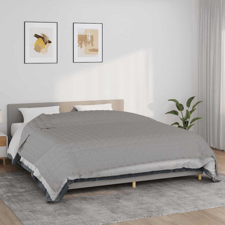 Vidaxl verzwaringsdeken 235x290 cm 15 kg stof grijs