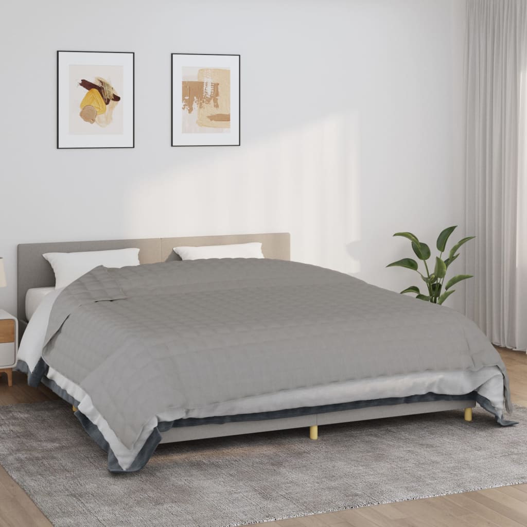 Vidaxl schwache Decke 235x290 cm 15 kg Stoff grau