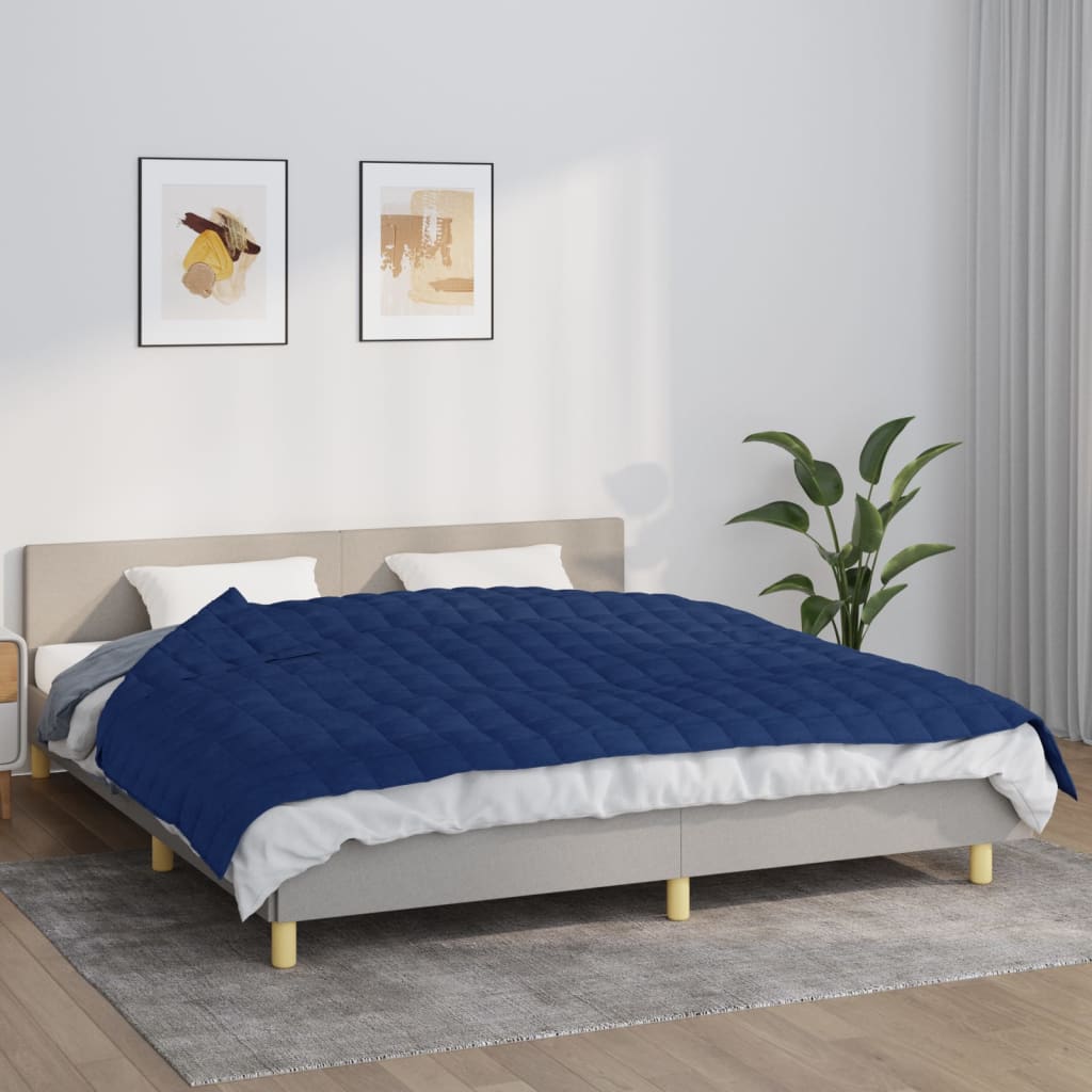 VIDAXL FAIBLAGE COUVERTURE 155X220 cm 11 kg de tissu bleu