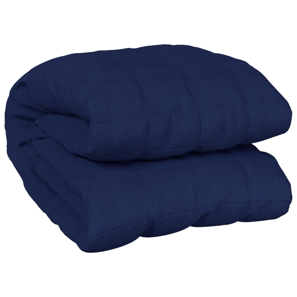 VIDAXL Coperta debole 220x260 cm 15 kg di tessuto blu