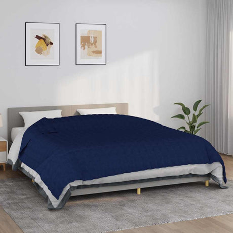 Vidaxl verzwaringsdeken 235x290 cm 15 kg stof blauw
