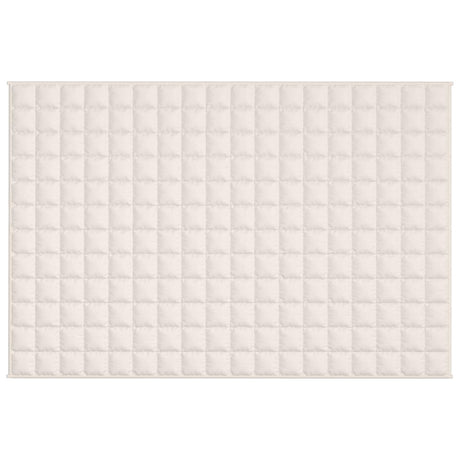 Vidaxl verzwaringsdeken 120x180 cm 5 kg stof lichtcrèmekleurig
