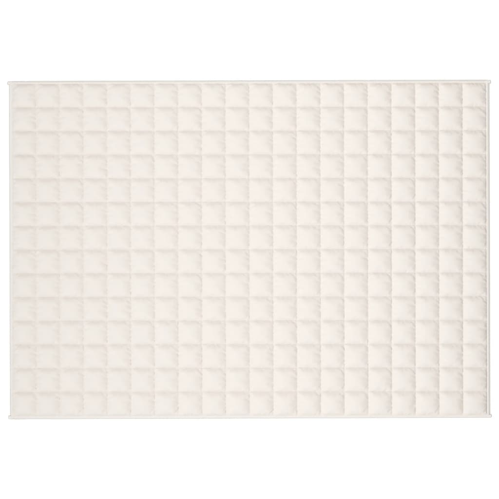 VIDAXL Coperta debole 138x200 cm 10 kg Crema leggera in tessuto