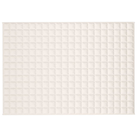 Vidaxl verzwaringsdeken 138x200 cm 10 kg stof lichtcrèmekleurig