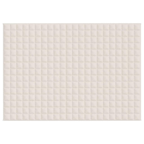 Vidaxl verzwaringsdeken 155x220 cm 7 kg stof lichtcrèmekleurig