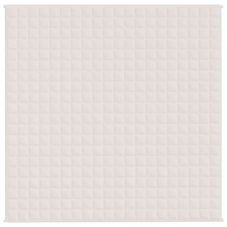 Vidaxl verzwaringsdeken 200x200 cm 9 kg stof lichtcrèmekleurig